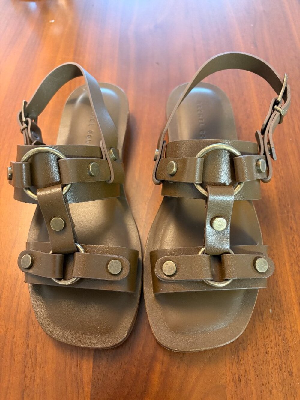 Rachel Comey Brown Leather Strappy Buckle Sandals